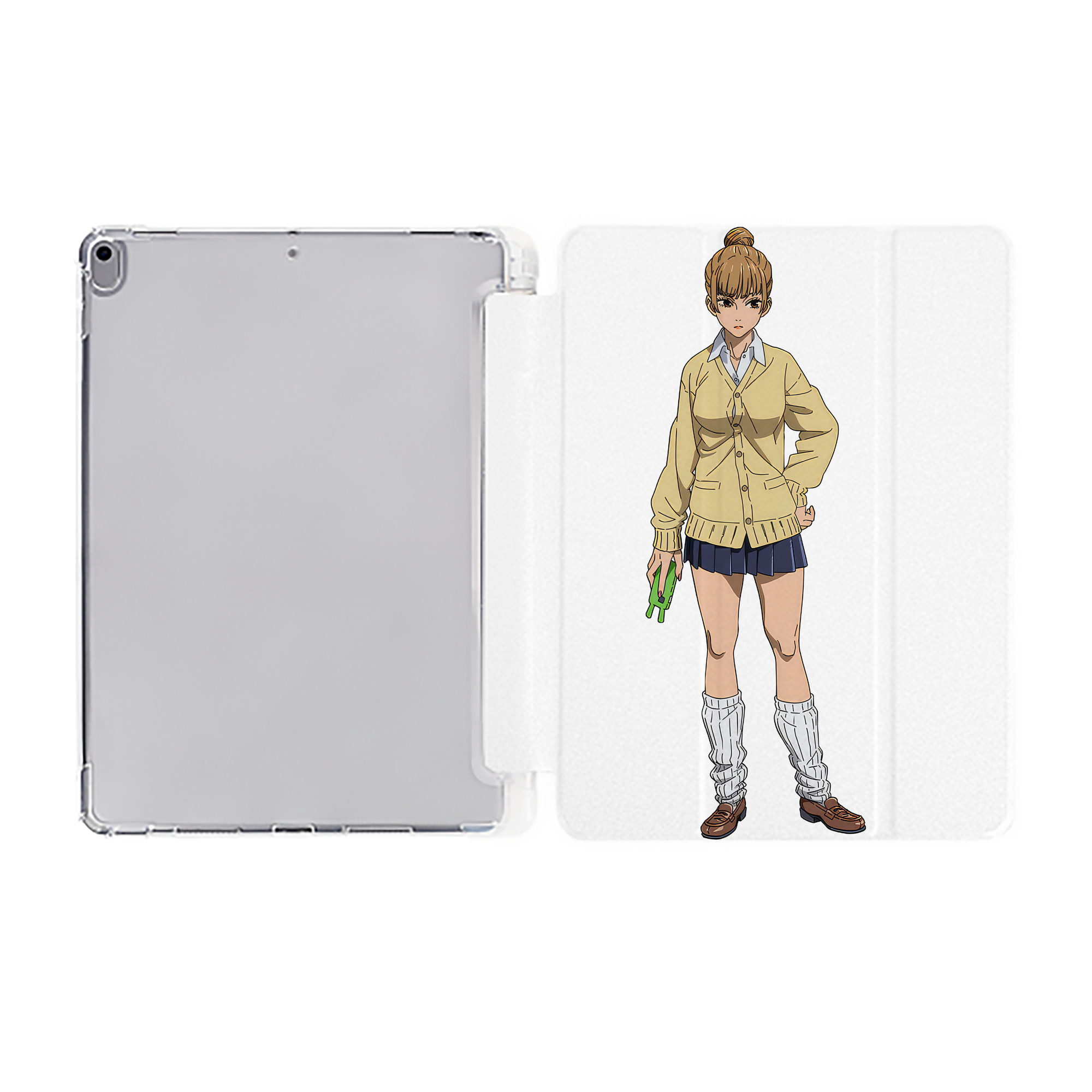 （画像用） 呪術廻戦 Jujutsu Kaisen IPad ケース ペン収納付き 三つ折りスタンド PUレザー×シリコン 対応機種9.5/10.5/10.9インチ